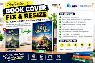 fix book cover resize book cover amazon KDP lulu ingramspark error fix format