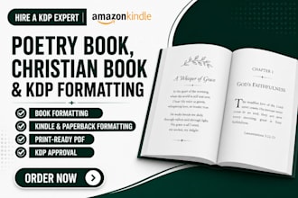 format poetry book, design poetry book, christian book formatting and ebook