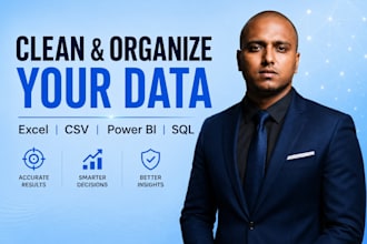 clean and organize your excel or CSV data