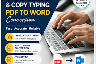 type PDF, scanned images or documents into word