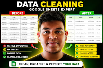 deliver clean and organized google sheets data