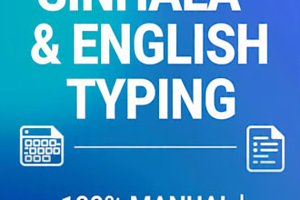 do fast and accurate english and sinhala typing jobs