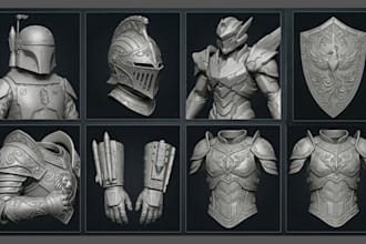 3d cosplay armor custom shield helmet cosplay mask stl for 3d printing