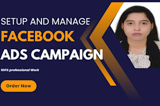 setup and manage facebook ads marketing campaign