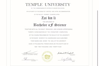 create college, university, diploma, degree and high school certificate