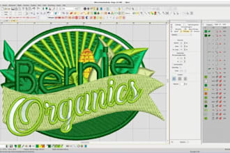 digitize embroidery logo in dst,emb,pes,jef format in 1 hour