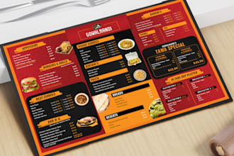design digital menu, restaurant menu, food menu and qr menu design in 5 hours