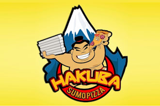 design cartoon pizza food restaurant logo