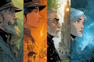 draw a cover art or comic cover art