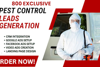 generate exclusive pest control leads, facebook ads, google ads, video ads