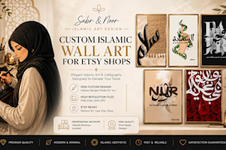 create unique islamic art posters for your etsy shop