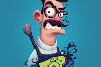 design cartoon illustration with creative concept