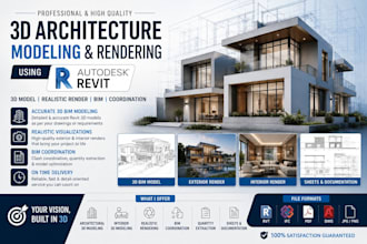 do revit 3d modeling, bim and realistic renders