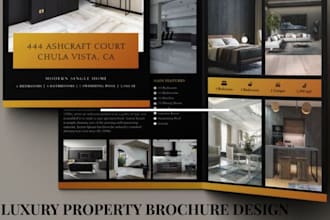 design canva  editable real estate property listing marketing brochure