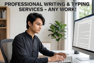 do professional typing handwriting and content writing tasks