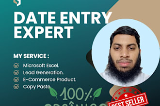 do excel data entry, lead generation,