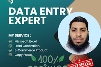 do excel data entry,excel,  lead generation,