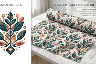 create seamless vector patterns and print ready files for manufacturing