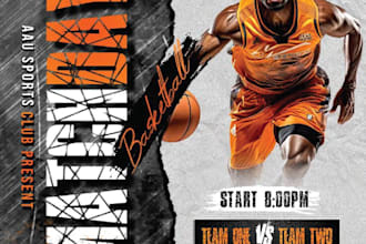 design high quality basketball flyer design with express delivery