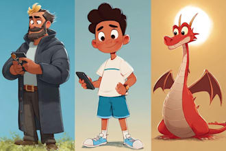 design cartoon illustration with creative and fun concept
