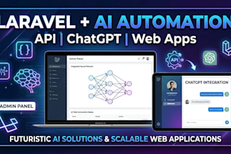 develop laravel web apps and ai automation using llms