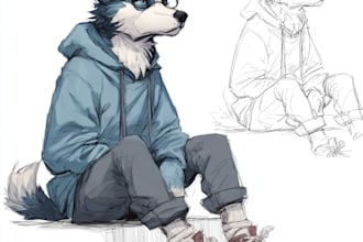 design unique furry oc illustrations in high quality