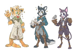 l draw unique furry oc and anthropomorphic character art