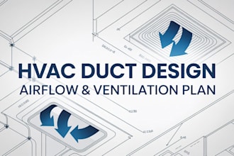 design hvac duct layout, ventilation system and airflow distribution plan