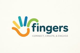 design a creative and modern fingers logo for your brand