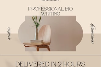 write a professional bio for linkedin or your website