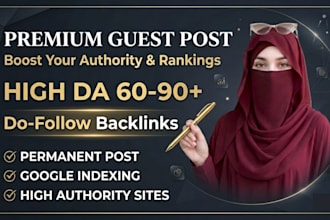 provide best premium guest post service and high da posts