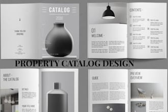 design luxury real estate booklet, lead magnet brochure, property catalog