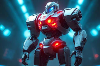 create a marvelous sci fi mecha and robot concept art