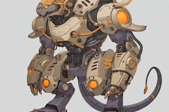 draw a mecha and robot art