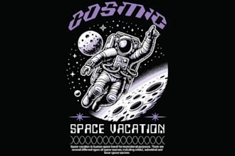 do modern space, astronaut, galaxy, alien, spaceship, logo design