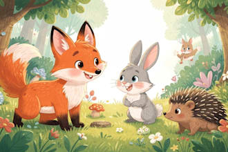draw an animal and botanical illustration