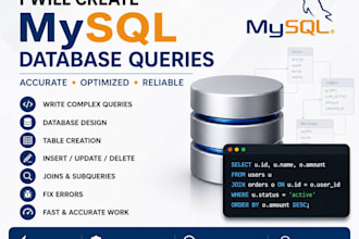 create mysql database queries