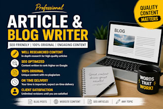 write SEO blog posts and high quality articles