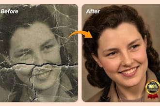 urgently colorize old damage photo, fix blurry picture, and image restoration