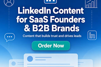 write linkedin content and posts for saas and b2b brands