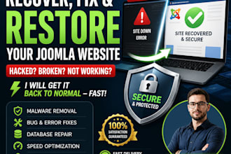 fix and restore your broken or hacked joomla website