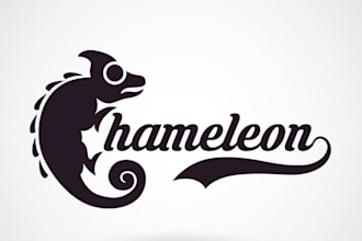 make a unique chameleon and wildlife logo
