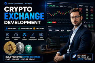 develop crypto exchange website, p2p exchange, blockchain trading platform