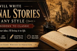 ghostwrite a  story with the tones and genres of your choice