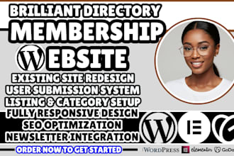 brilliant directory website, directory website design, membership directory site