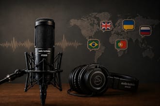 record multilingual voice over in native pt ru ua