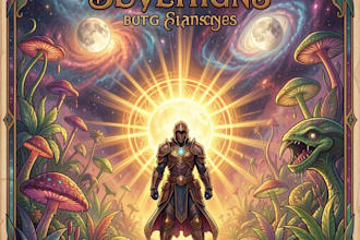 design a sci fi fantasy book cover design that sells