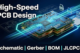 create high speed multiplayer pcb design, schematic design, gerber, bom, jlcpcb