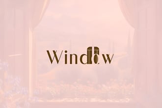 design monogram super window and washing logo