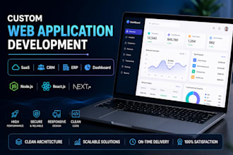 develop custom web application using node js and react